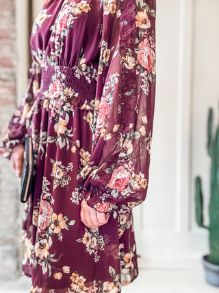Floral Print Ruffled Cinch Waist Mini Dress - Allure Boutique WY