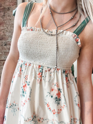 Floral Smocked Tiered Maxi Dress - Allure Boutique WY