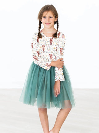 Florals on The Farm Long Sleeve Tutu Dress - Allure Boutique WY