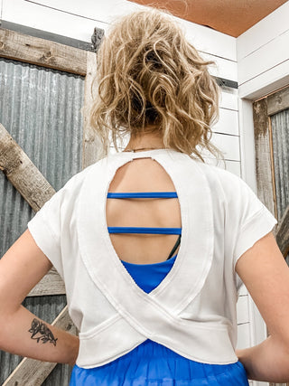 Flow Open Back Pima Cotton Tee - Allure Boutique WY