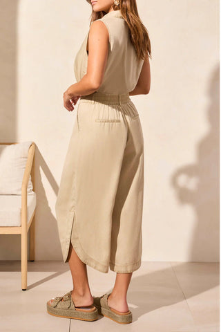 Flowy Pleated Pant Dusty Sand - Allure Boutique WY