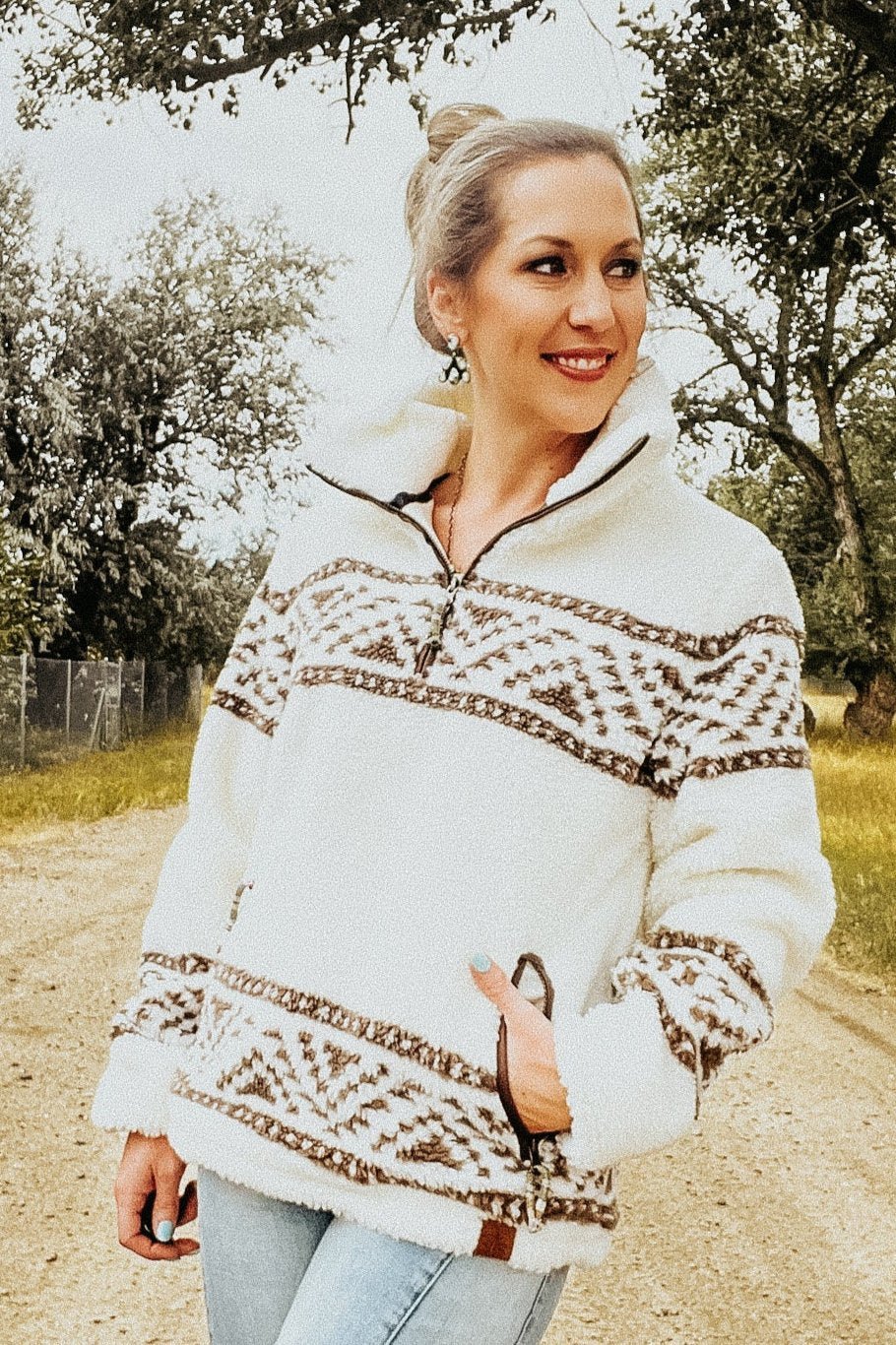 Frankie Cream Aztec - Allure Boutique WY