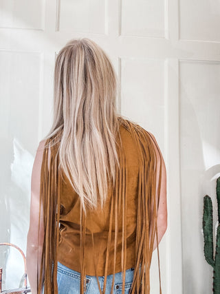 Fringe Suede Mock Neck Top - Allure Boutique WY