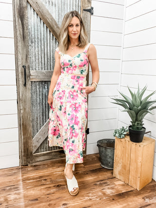Fuschia Flower Pattern Top & Prairie Skirt Set - Allure Boutique WY