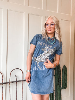 Future is Cowgirl T-Shirt Dress - Allure Boutique WY