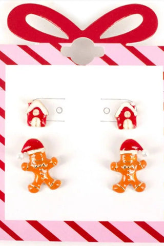Gingerbread Man + House Earring Set - Allure Boutique WY