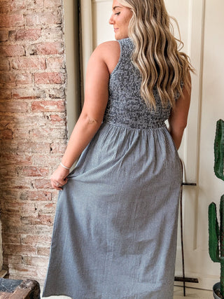 Gingham Sleeveless Dress - Allure Boutique WY