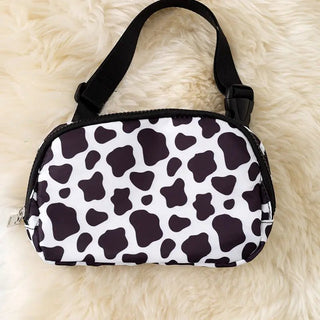 Girls B+ W Cow Print Fanny Pack - Allure Boutique WY