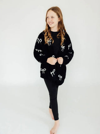 Girls Bow Cardigan - Allure Boutique WY