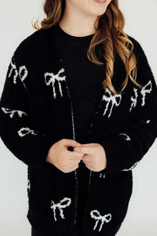 Girls Bow Cardigan - Allure Boutique WY