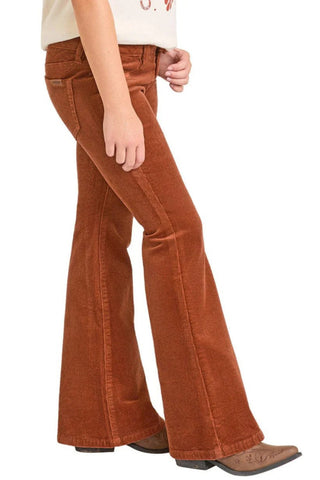 Girls Brick Corduroy Button Flare - Allure Boutique WY