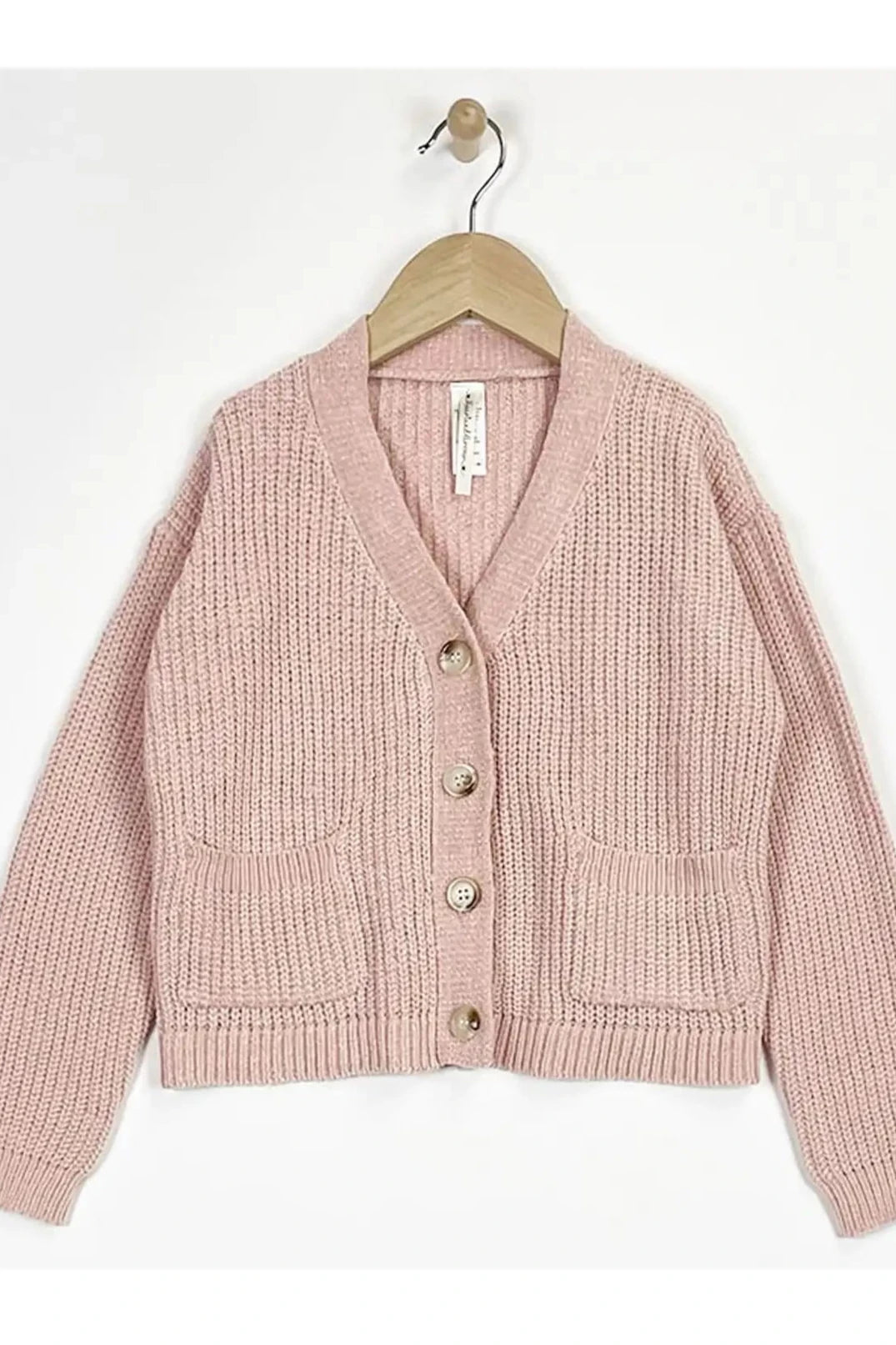 Girls Button Down Chenille Cardigan - Allure Boutique WY