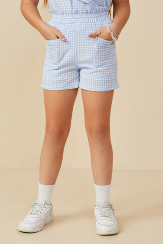 Girls Checkered Seersucker Shorts - Allure Boutique WY