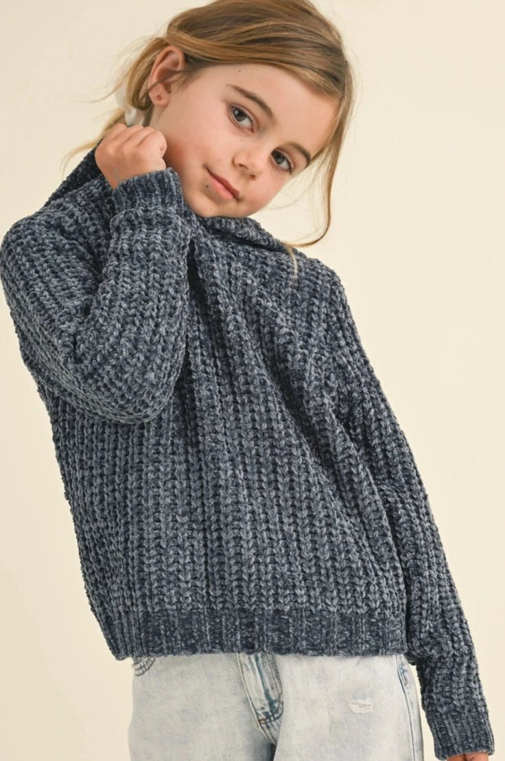 Girls Chenille Pullover Sweater - Allure Boutique WY