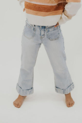 Girls Evie High Rise Relaxed Cropped Flare - Allure Boutique WY