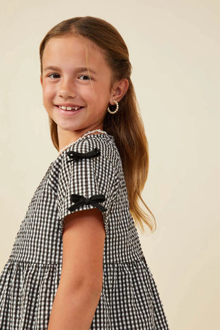 Girls Gingham Babydoll Top - Allure Boutique WY