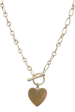 Girls Gold Heart Toggle Necklace - Allure Boutique WY