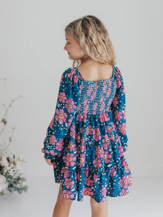 Girls Grace Smocked Floral Dress - Allure Boutique WY