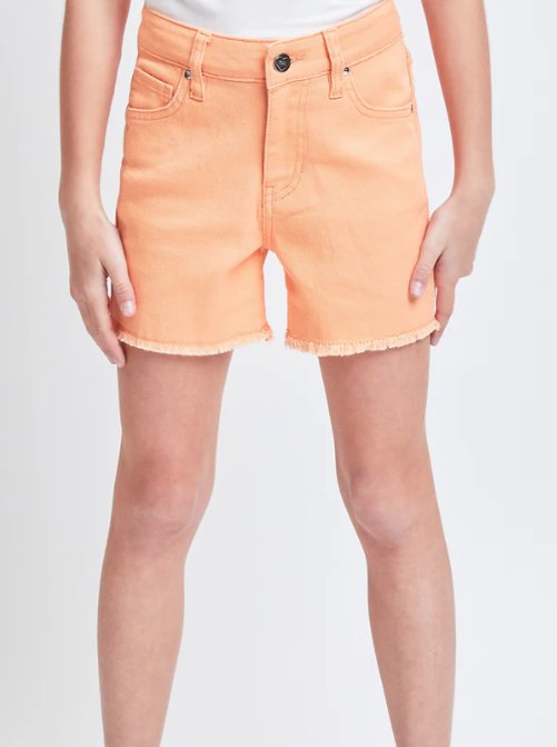 Girls High Rise Freyed Hem Twill Shorts – Allure Boutique WY