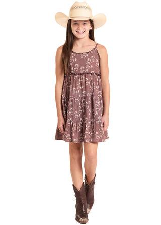 Girls Horse Print Dress - Allure Boutique WY