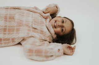Girls Pink + White Plaid Fleece Shacket - Allure Boutique WY