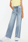 Girls Raw Hem Wide Leg Jean - Allure Boutique WY