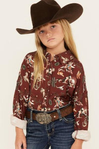 Girls Retro Conversational Overshirt - Allure Boutique WY