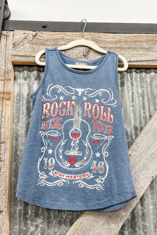 Girls Rock & Roll Music Tour Graphic Tank - Allure Boutique WY