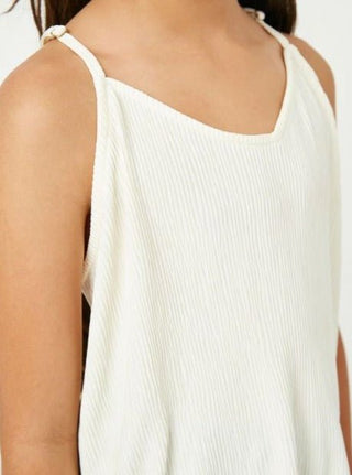 Girls V-Neck Wrinkle Pleat Cami - Allure Boutique WY