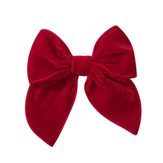 Girls Vintage Velvet Hair Bow Clip - Allure Boutique WY