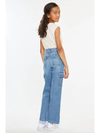 Girls Wide Leg Cargo Jean - Allure Boutique WY