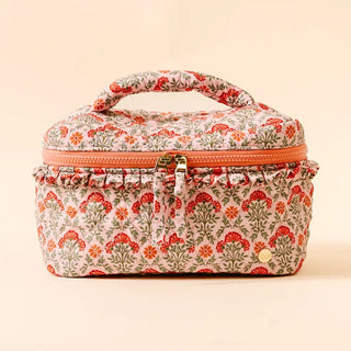 Glam + Go Quilted Cosmetic Bag - Dusty Rose - Allure Boutique WY