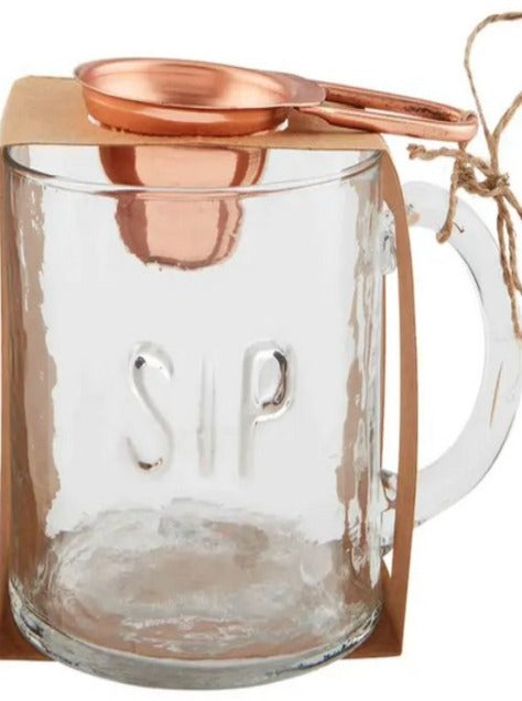 Glass Coffee Mug with Scoop - Allure Boutique WY