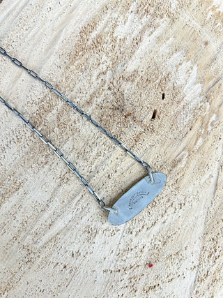 White Buffalo 4 Stone Bar Necklace