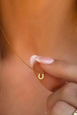Gold Mini Everyday Horseshoe Necklace - Allure Boutique WY