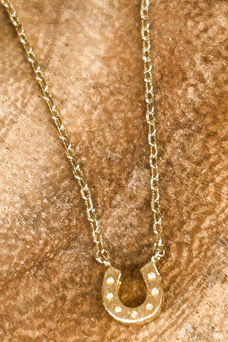 Gold Mini Everyday Horseshoe Necklace - Allure Boutique WY
