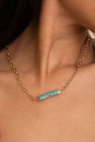 Gold & Turquoise Layered Necklace - Allure Boutique WY