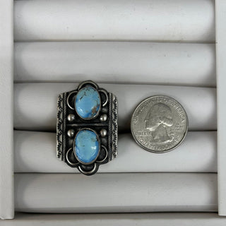 Golden Hills 2 Stone Statement Ring Size 9 - Allure Boutique WY