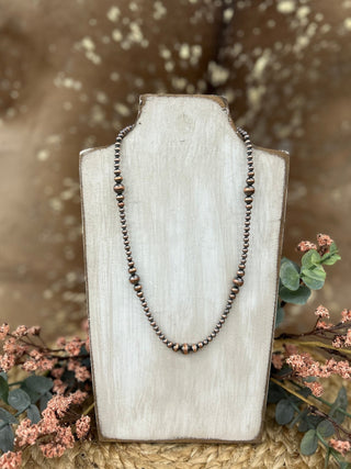 Graduated Copper Navajo Pearl Necklace 24in. - Allure Boutique WY