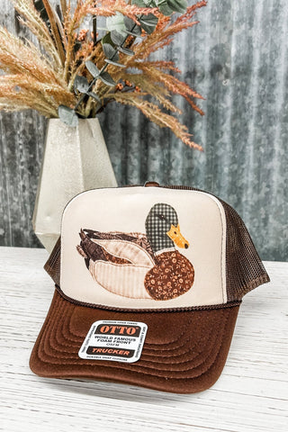 Granny's Faux Patchwork Mallard Trucker Hat - Allure Boutique WY