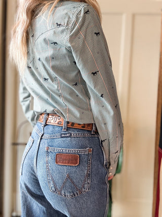 Green Plaid Western Snap Shirt - Allure Boutique WY