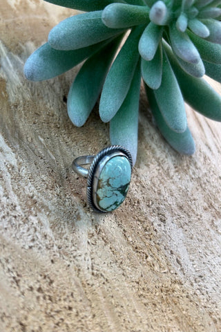Green Turquoise Oval Ring 6 - Allure Boutique WY