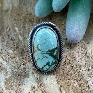 Green Turquoise Oval Ring 6 - Allure Boutique WY