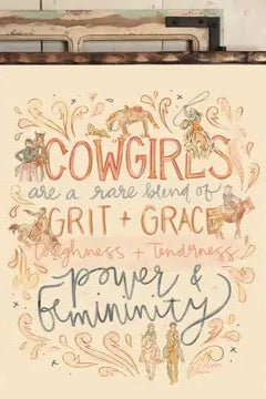 Grit & Grace Cowgirls Quote Art Print - 8x10 - Allure Boutique WY