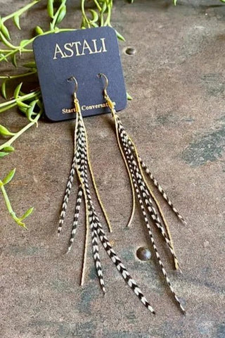 Grizzly Gold Feather Earring - Allure Boutique WY