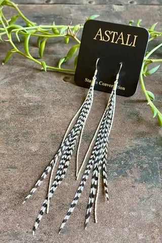 Grizzly Silver Feather Earring - Allure Boutique WY