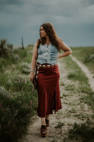 Gypsy Satin Slip Skirt - Allure Boutique WY