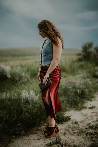 Gypsy Satin Slip Skirt - Allure Boutique WY