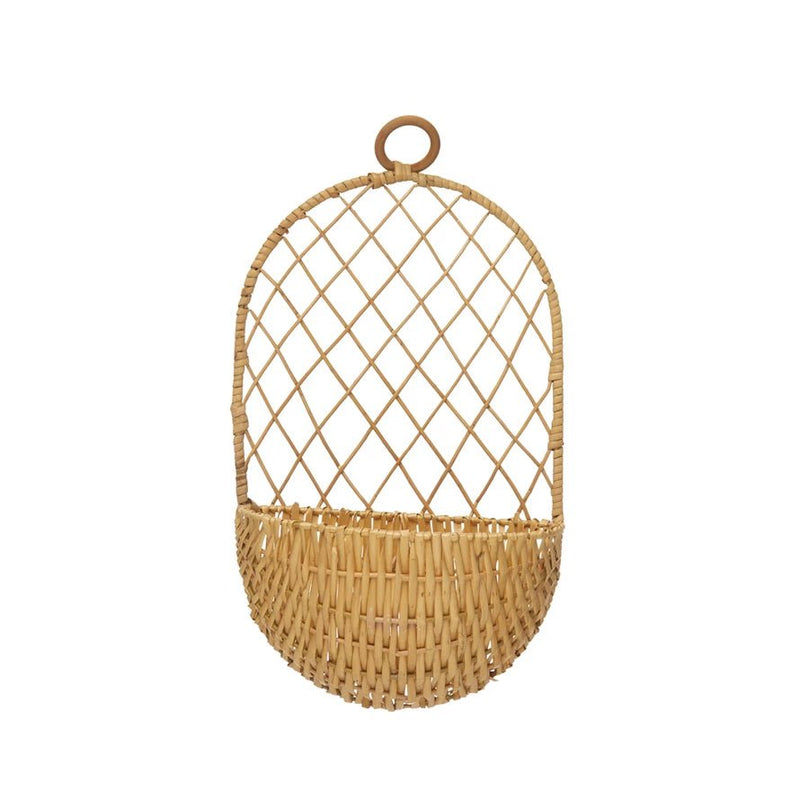 Hand Woven Hanging Wicker Basket - Allure Boutique WY