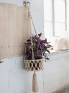 Hand-Woven Macrame & Rattan Plant Hanger - Allure Boutique WY